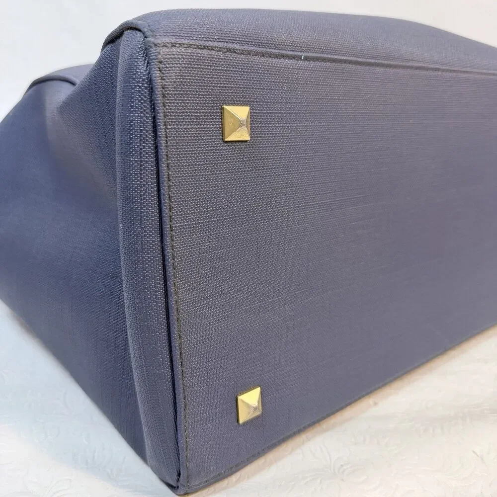 Dagne Dover Signature Navy Tote READ DAMAGE